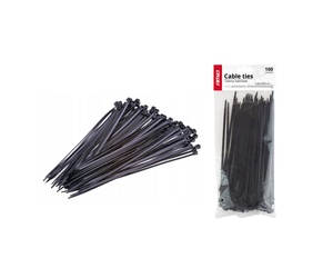 Amio - ΔΕΜΑΤΙΚΑ/ΔΕΤΙΚΑ ΚΑΛΩΔΙΩΝ TIE WRAP 3,6 X 150mm (ΜΑΥΡΟ) - 100 ΤΕΜ.  (02153/AM)