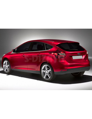 TRIM ΠΑΡΑΘΥΡΩΝ ΑΝΟΞ.ΑΤΣΑΛΙ ΧΡΩΜΙΟ S-DIZAYN ΓΙΑ FORD FOCUS 5D HB 2011+ - 8ΤΕΜ