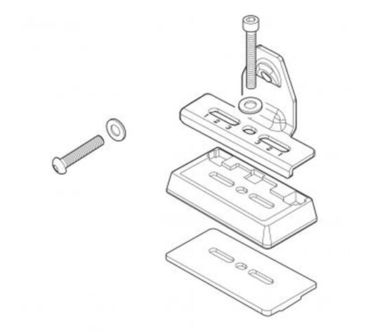 MENABO FIX509FP KIT ΑΚΡΑ (ΠΟΔΙΑ) FIX POINT ΓΙΑ ΜΠΑΡΕΣ TEMA / TEMA ALU - 4 TEM. (10210/MB)