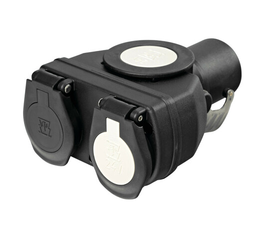 ΑΝΤΑΠΤΟΡΑΣ ΦΟΡΤΗΓΟΥ ΔΙΠΛΟΣ 24V 15pin (ISO12098)> 1 TYPE N (ISO1185)+1 TYPE S (ISO 3731) ERICH JAEGER LAMPA - 1 TEM.