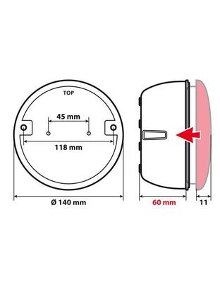 ΒΑΣΗ ΠΛΑΣΤΙΚΗ ΓΙΑ ΦΩΣ ΦΟΡΤΗΓΟΥ ΣΤΡΟΓΓΥΛΟ 140mm 1ΤΕΜ.