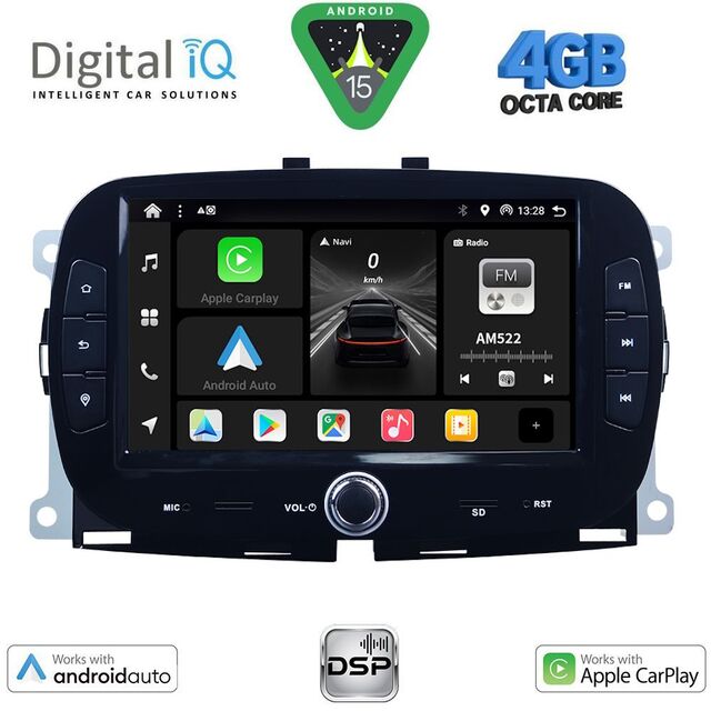 DIGITAL IQ BXF 698_CPAA (7" DVD) MULTIMEDIA SYSTEM for FIAT 500 mod. 2016-2025