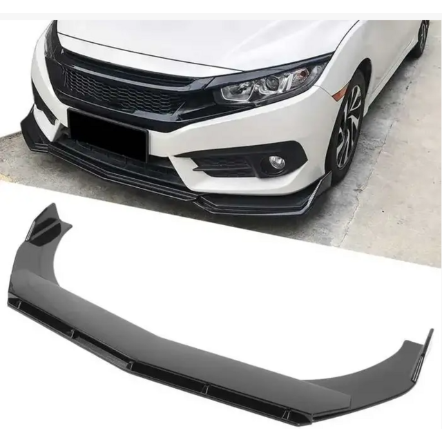 Lip spoiler universal πλαστικό μαύρο γυαλιστερό