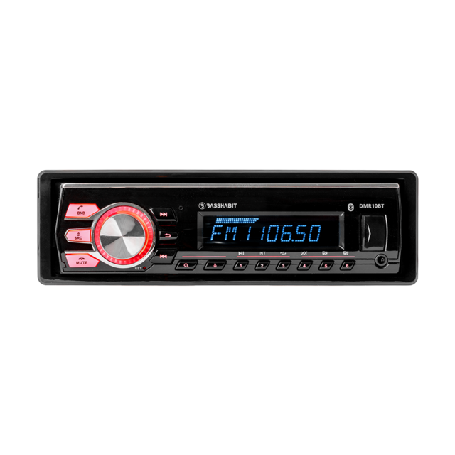 DMR10BT Bass Habit Ράδιο Αυτοκινήτου 1DIN με Bluetooth 5.3, USB, AUX και 4x RCA