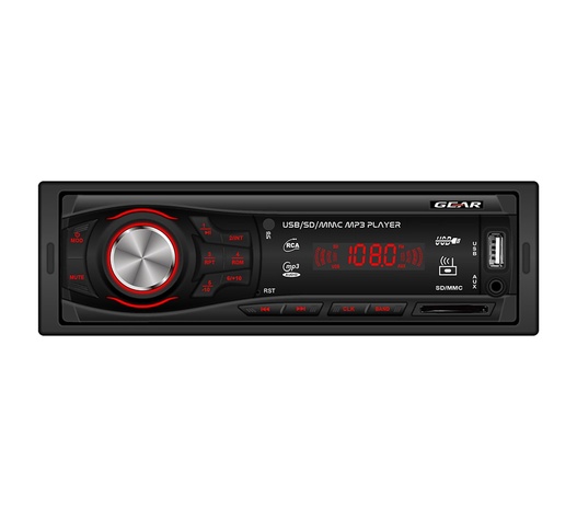 RADIO GEAR 100Ρ USB/MP3/WMA/AUX IN ΜΕ ΚΟΚΚΙΝΟ ΦΩΤΙΣΜΟ 4x45w