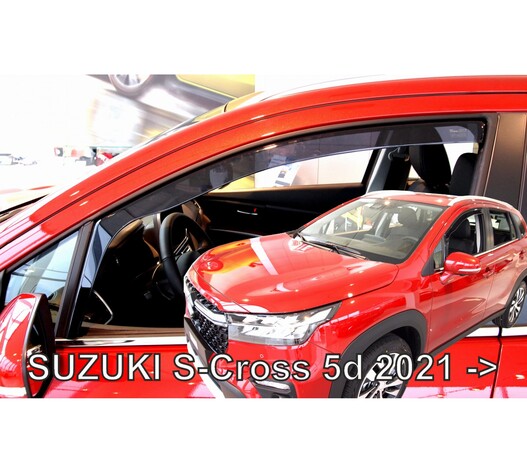 ΑΝΕΜΟΘΡΑΥΣΤΕΣ ΓΙΑ SUZUKI S-CROSS 5D 2021+ ΣΕΤ ΑΥΤΟΚΙΝΗΤΟΥ ΑΠΟ ΕΥΚΑΜΠΤΟ ΦΙΜΕ ΠΛΑΣΤΙΚΟ HEKO - 4 ΤΕΜ.
