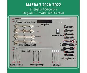 DIQ AMBIENT MAZDA 3 (BP) mod. 2019> (Digital iQ Ambient Light Mazda 3 (BP) mod. 2019> with 21 Lights)