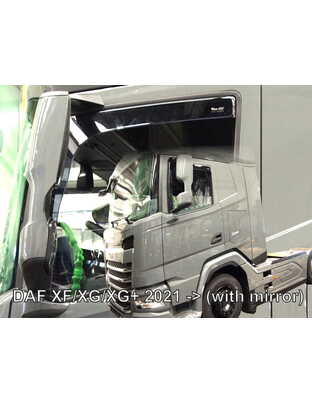 ΑΝΕΜΟΘΡΑΥΣΤΕΣ ΓΙΑ DAF XF/XG/XG 2021+ ΜΕ ΚΑΘΡΕΠΤΗ (GB) ΖΕΥΓΑΡΙ ΑΠΟ ΕΥΚΑΜΠΤΟ ΦΙΜΕ ΠΛΑΣΤΙΚΟ HEKO - 2 ΤΕΜ.