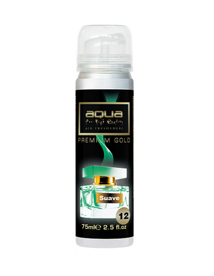 Aqua - ΑΡΩΜΑΤΙΚΟ ΑΥΤΟΚΙΝΗΤΟΥ ΣΕ ΣΠΡΕΙ (SPRAY) ΜΕ ΑΡΩΜΑ SUAVE PREMIUM GOLD SERIES 75ml AQUA - 1 TEM. (10-806/AQ)
