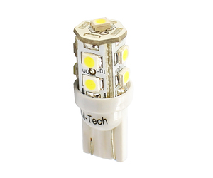T10 W5W 12V W2,1x9,5d LED 9xSMD3528 ΛΕΥΚΟ (ΚΑΡΦΩΤΟ ΑΚΑΛΥΚΟ) BLISTER 2ΤΕΜ. M-TECH