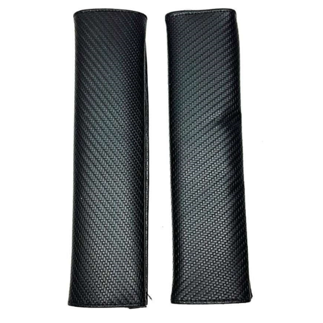 Μαξιλαράκια ζώνης δερματίνη μαύρα Carbon
