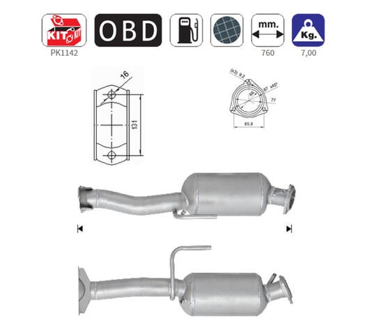 ΦΙΛΤΡΟ DPF ΣΙΛΙΚΟΝΟΥΧΟ ΚΑΡΒΙΔΙΟ SIC JEEP COMMANDER/CHEROKEE 2.7 + 3.0 TD 2002-2010