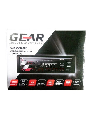 RADIO GEAR GR-200P USB/MP3/BLUETOOTH/WMA/AUX IN/ ΜΕ ΚΟΚΚΙΝΟ ΦΩΤΙΣΜΟ 4x45w