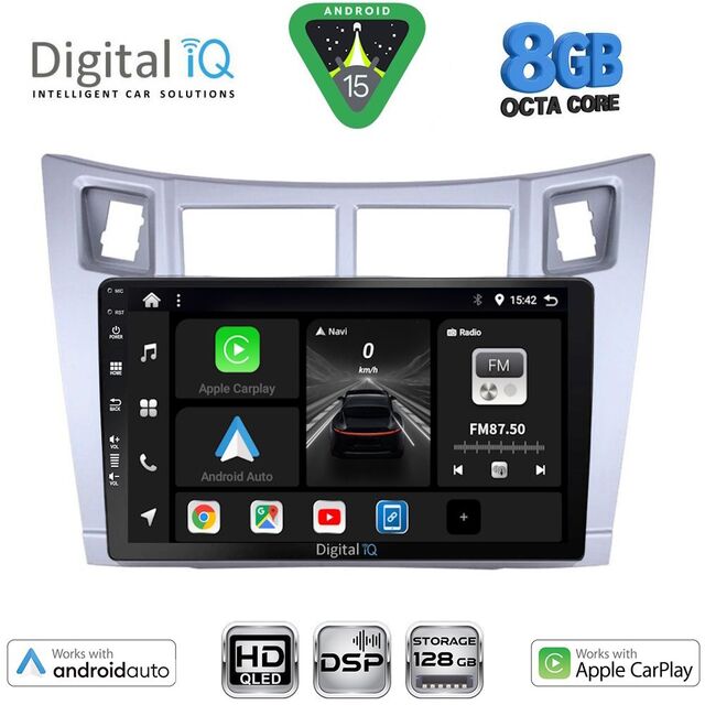 DIGITAL IQ BXF 7736SL_CPAA (9inc) MULTIMEDIA TABLET for TOYOTA YARIS mod. 2006-2011 (SILVER)