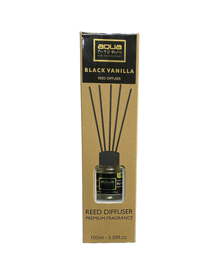 Aqua - Αρωματικό Χώρου Black Vanilia Home Reed Diffuser με 6 Στικς Aqua 100 ml - 1 τμχ (10-823/AQ)