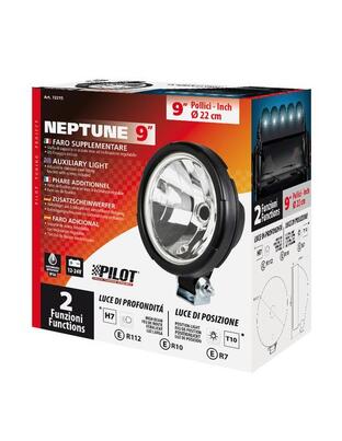 ΠΡΟΒΟΛΕΑΣ NEPTUNE 9'' 12/24V-H7 ΚΑΡΦΙ ΜΕ T10 W5W ΘΕΣΕΩΣ ΣΤΡΟΓΓΥΛΟΣ 220mm 1ΤΕΜ.