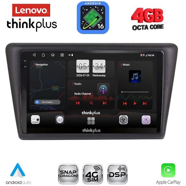 LENOVO LTG 7600_CPA (9inc) MULTIMEDIA TABLET for SKODA RAPID SPACEBACK mod. 2014-2019