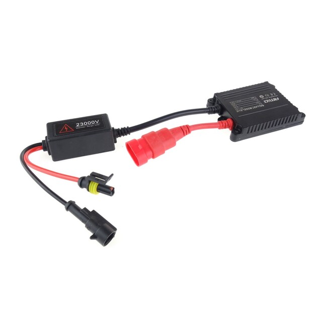 Amio - Kit Xenon H7 6000K 35W 12V με SLIM ballast για ισχυρό λευκό φωτισμό δρόμου και καθαρή δέσμη με εύκολη εγκατάσταση σε περιορισμένο χώρο - 1 Σετ (01946/AM)