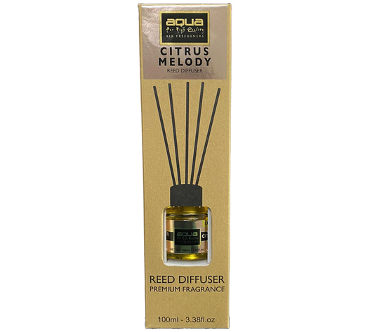 Aqua - Αρωματικό Χώρου Citrus Melody Home Reed Diffuser με 6 Στικς Aqua 100 ml - 1 τμχ (10-845/AQ)