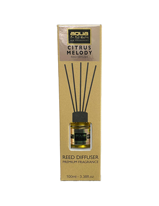 Aqua - Αρωματικό Χώρου Citrus Melody Home Reed Diffuser με 6 Στικς Aqua 100 ml - 1 τμχ (10-845/AQ)