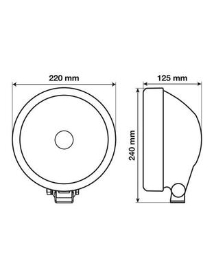 ΠΡΟΒΟΛΕΑΣ NEPTUNE 9'' 12/24V-H7 ΚΑΡΦΙ ΜΕ T10 W5W ΘΕΣΕΩΣ ΣΤΡΟΓΓΥΛΟΣ 220mm 1ΤΕΜ.