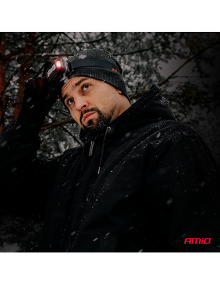 Amio - Φακός Κεφαλής Εργασίας τύπου 2xXPG+10SMD LED χωρητικότητα μπαταρίας 1800mAh - 1 τεμ. (04668/AM)