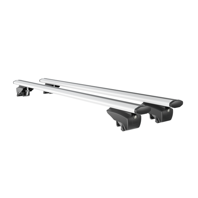 MENABO ΜΠΑΡΕΣ ΟΡΟΦΗΣ ΑΛΟΥΜΙΝΙΟΥ BLADE L SILVER 127 cm ΜΕ ΑΚΡΑ GAMMA FLAT ΓΙΑ EVO Evo 7 5 doors 2024> ΜΕ FLUSH RAILS - 2 ΤΕΜ. (14070/MB)