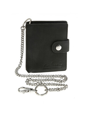 ΠΟΡΤΟΦΟΛΙ ΔΕΡΜΑΤΙΝΟ ΓΙΑ ΚΑΡΤΕΣ & ΧΡΗΜΑΤΑ BIKER WALLET ME 45cm ΑΛΥΣΙΔΑ RFID ΠΡΟΣΤΑΣΙΑ ΣΕ ΜΑΥΡΟ ΧΡΩΜΑ LAMPA - 1 Τεμ.