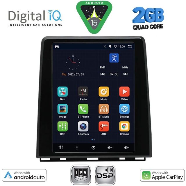 DIGITAL IQ BXC 3947_CPAA (LOW VERSION) TESLA STYLE for RENAULT CLIO - CAPTUR mod. 2019-2026