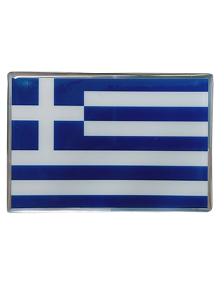 GREECE ΑΥΤΟΚΟΛΛΗΤΗ ΕΛΛΗΝΙΚΗ ΣΗΜΑΙΑ 10 X 6,8 cm ΜΠΛΕ/ΛΕΥΚΟ/ΧΡΩΜΙΟ ΜΕ ΕΠΙΚΑΛΥΨΗ ΣΜΑΛΤΟΥ- 1 ΤΕΜ.