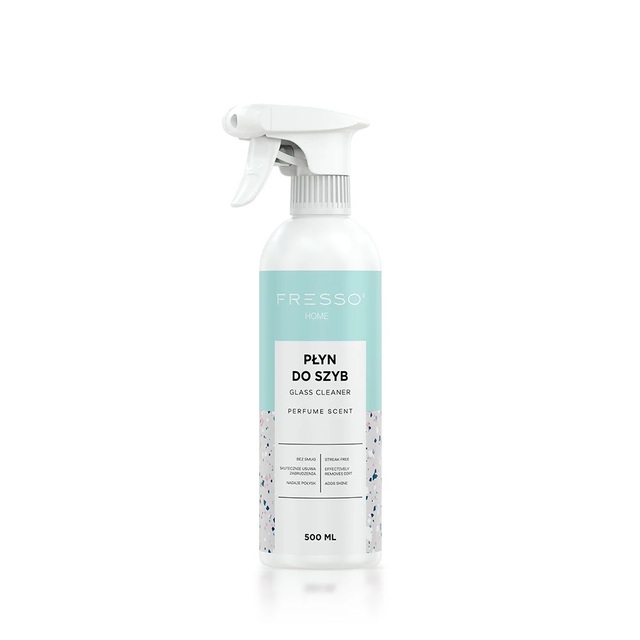 Fresso - Καθαριστικό Τζαμιών 500 ml με Ψεκαστήρα για Τζάμια, Καθρέπτες και Επιφάνειες Χρωμίου χωρίς Γραμμές - 1 Τεμ. (390365/FRE)