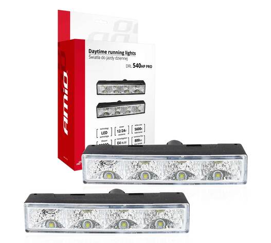 Amio – Φώτα Ημέρας DRL LED 12/24V 800Lm για Ισχυρή Ορατότητα & Ασφάλεια σε Αυτοκίνητο & Φορτηγό – Σετ 2 Τεμ. (01528/AM)