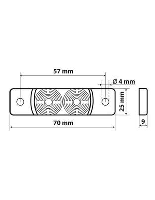 Φώτα Θέσης 2 Led 24V Λευκά