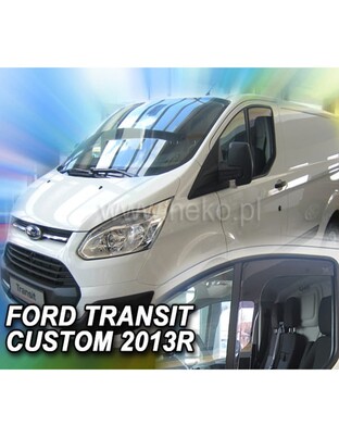 ΑΝΕΜΟΘΡΑΥΣΤΕΣ ΓΙΑ FORD TRANSIT CUSTOM 2D/4D 2012+ ΖΕΥΓΑΡΙ  VAN ΑΠΟ ΕΥΚΑΜΠΤΟ ΦΙΜΕ ΠΛΑΣΤΙΚΟ HEKO - 2 ΤΕΜ.