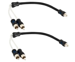 720RCAYL3M Y Adaptor Twisted RCA Cable High Quality 0,3m 1 female, 2 male Auto-Connect  Ζεύγος