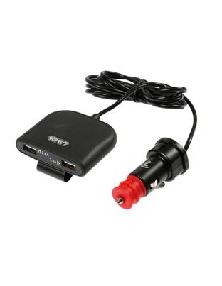 ΦΟΡΤΙΣΤΗΣ ΑΝΤΑΠΤΟΡΑΣ ΑΝΑΠΤΗΡΑ 4USB 12/24V ΜΕ ΚΑΛΩΔΙΟ 180cm 7800mA FAST CHARGE EXTENDER