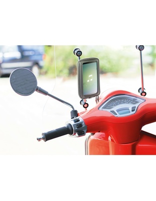 ΒΑΣΗ ΣΤΗΡΙΞΗΣ ΚΙΝΗΤΟΥ SMART SCOOTER CASE 165x90mm ( ΜΕ ΣΤΗΡΙΞΗ ΣΤΟ ΚΑΘΡΕΠΤΗ Η ΣΕ ΜΠΑΡΑ 9-14mm)
