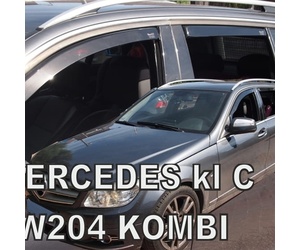 ΑΝΕΜΟΘΡΑΥΣΤΕΣ ΓΙΑ MERCEDES C-KLAS W204 5D S/ W 03/2007-2014 ΤΑΞΙ / COMBI ΣΕΤ ΑΥΤΟΚΙΝΗΤΟΥ ΑΠΟ ΕΥΚΑΜΠΤΟ ΦΙΜΕ ΠΛΑΣΤΙΚΟ HEKO - 4 ΤΕΜ.