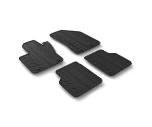LAMPA - ΠΑΤΑΚΙΑ ΑΥΤΟΚΙΝΗΤΟΥ ΑΠΟ ΛΑΣΤΙΧΟ ΓΙΑ JEEP COMPASS 07/2017+ ΣΕ ΜΑΥΡΟ ΧΡΩΜΑ ME ΚΟΥΜΠΩΜΑΤΑ - 4 ΤΕΜ.