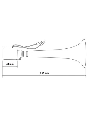ΚΟΡΝΑ ΗΛΕΚΤΡΟΠΝΕΥΜΑΤΙΚΗ ΜΟΝΗ 12>36V 110db "TURKISH SOUND" ΚΟΚΚΙΝΗ 230mm LAMPA - 1 TEM.