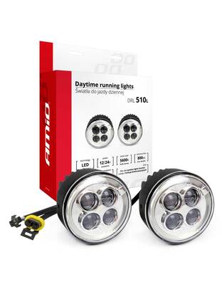 Amio – Στρογγυλά Φώτα Ημέρας DRL LED 12V 800Lm για Αυξημένη Ορατότητα & Ασφάλεια σε Αυτοκίνητο – Σετ 2 Τεμ. (01525/AM)