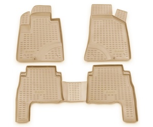 ΠΑΤΑΚΙΑ ΣΕ ΣΚΑΦΗ TPE ΛΑΣΤΙΧΟ ΓΙΑ HYUNDAI SANTA FE 2006-2010  ΣΕ ΜΠΕΖ ΧΡΩΜΑ NOVLINE - 4 ΤΕΜ.