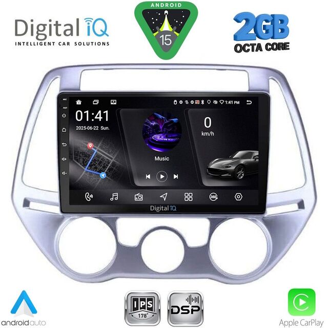 DIGITAL IQ RSF 4227_CPA A/C (9inc) MULTIMEDIA TABLET for HYUNDAI i20 mod. 2008-2012