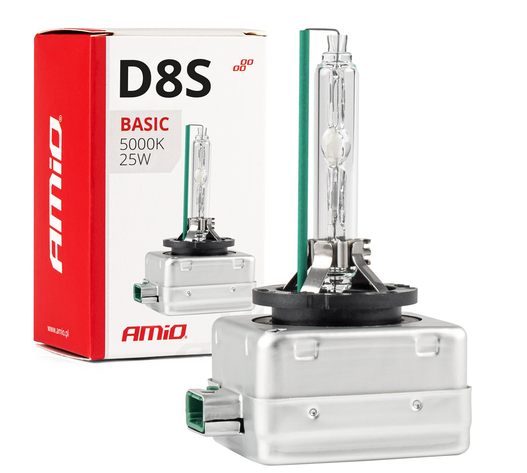 Amio – Λάμπα Xenon D8S 12V 35W 5000K BASIC για ισχυρό φωτισμό δρόμου και καθαρή ορατότητα - 1 Τεμ. (02952/AM)