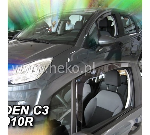 ΑΝΕΜΟΘΡΑΥΣΤΕΣ ΓΙΑ CITROEN C3 2 5D 2009-2017 ΖΕΥΓΑΡΙ ΑΠΟ ΕΥΚΑΜΠΤΟ ΦΙΜΕ ΠΛΑΣΤΙΚΟ HEKO - 2 ΤΕΜ.