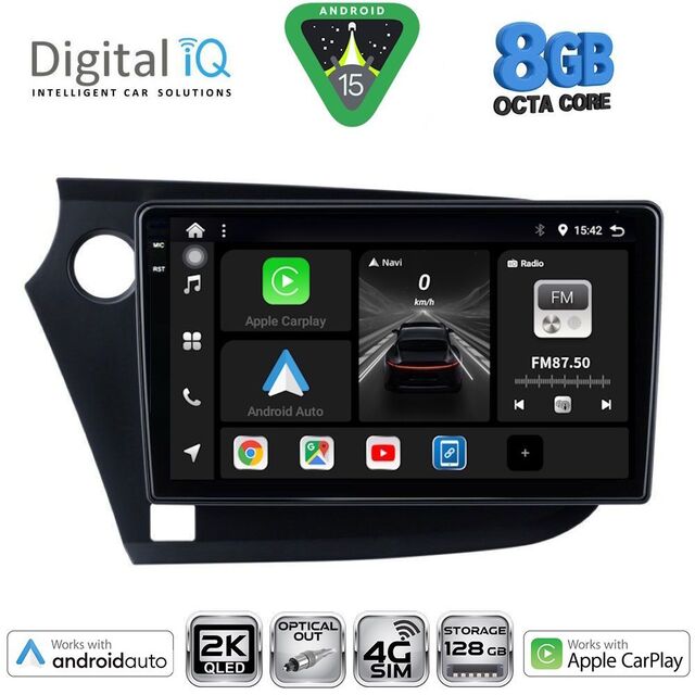 DIGITAL IQ BXK 20205_CPAA (9inc) MULTIMEDIA TABLET for HONDA INSIGHT mod. 2009-2014