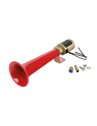 ΚΟΡΝΑ ΗΛΕΚΤΡΟΠΝΕΥΜΑΤΙΚΗ ΜΟΝΗ 12>36V 110db "TURKISH SOUND" ΚΟΚΚΙΝΗ 230mm LAMPA - 1 TEM.