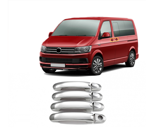 ΧΕΡΟΥΛΙΑ ΠΟΡΤΑΣ ΓΙΑ VW T6 TRANSPORTER VAN 2015+ 4 ΠΟΡΤΕΣ  ΧΡΩΜΙΟ ΜΕΤΑΛΛΙΚΑ