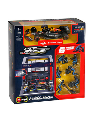 ΜΙΝΙΑΤΟΥΡΕΣ PIT STOP RED BULL RB20 VERSTAPPEN 1:43 BURAGO LAMPA 1ΤΕΜ.