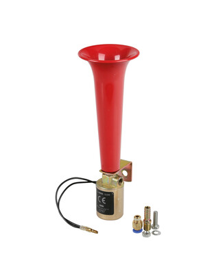 ΚΟΡΝΑ ΗΛΕΚΤΡΟΠΝΕΥΜΑΤΙΚΗ ΜΟΝΗ 12>36V 110db "TURKISH SOUND" ΚΟΚΚΙΝΗ 230mm LAMPA - 1 TEM.